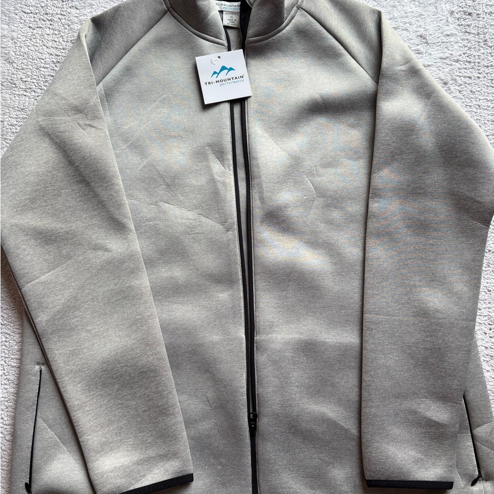 Tri-Mountain Women’s Performance Jacket -Gray with Black Trim, Size XL